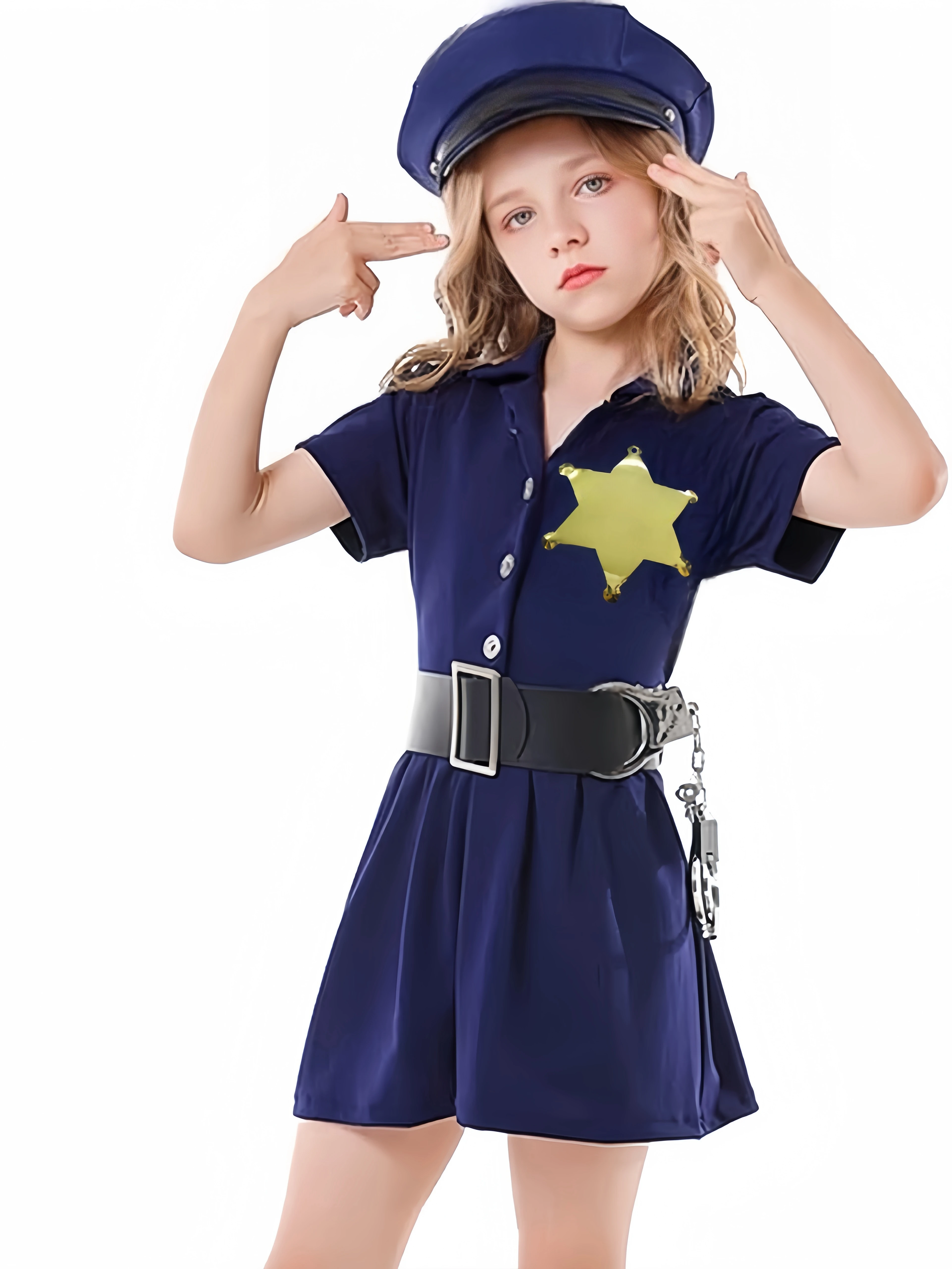 Metal Hexagonal Star Blank Badge Hat Emblem Commemorative Badge Cowboy Chest Badge Perforated pendant pin accessory