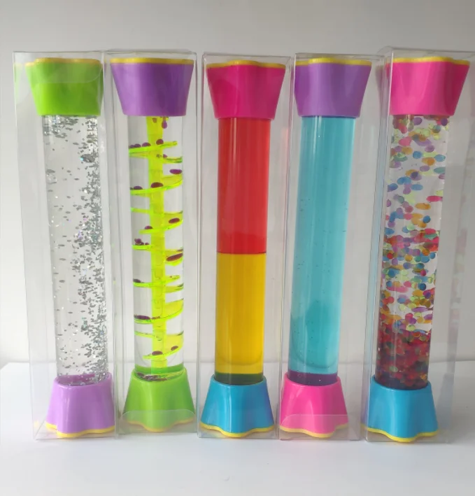 New  Sensory Fidget Tubes calm down Sensory Bottles Fidget liquid timer educational  toys