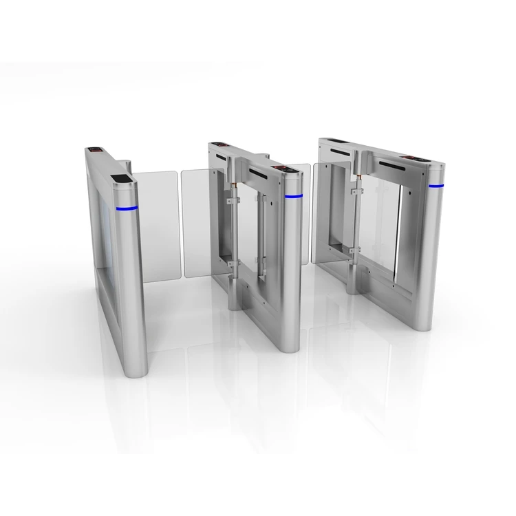 Manufacturer Supplier High Quality Glass Security  Face Scan Recognition Turnstile Swing Barrier Gate For Office And Apartment