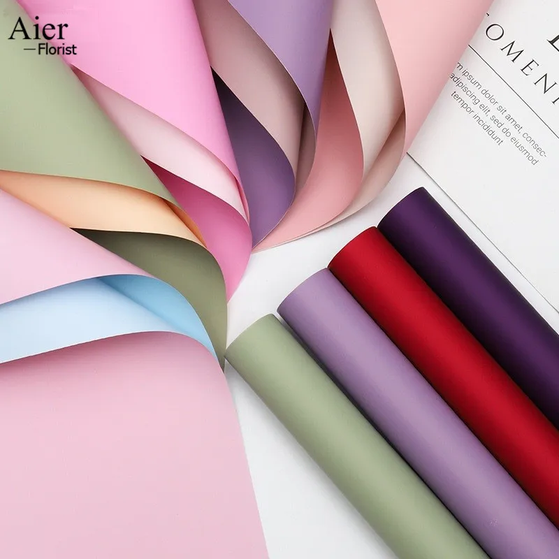 Wholesale Waterproof Double Colors Wrapping Flower Wrapping Paper Korea Floral Wrapping Paper