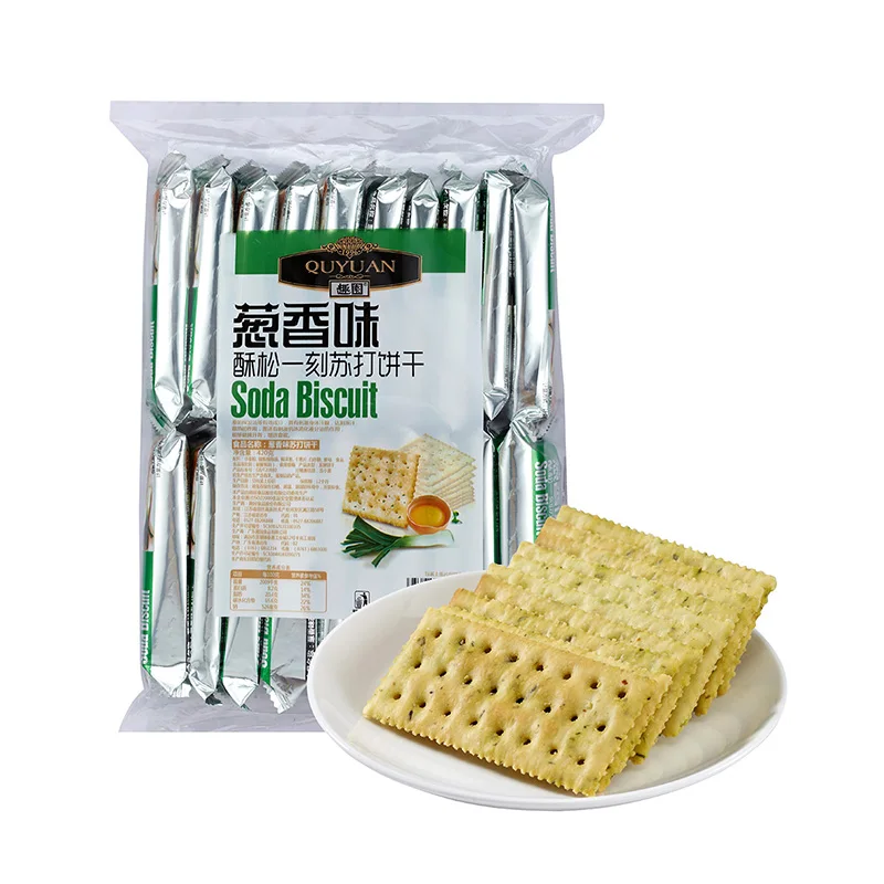 
Factory supply saltine soda cracker sugar free halal biscuit 