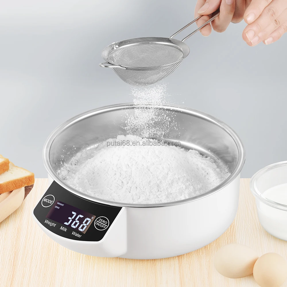 Factory Wholesale 5KG Stainless Steel Electronic Weight Scale Household Bowl Kitchen and Food Balance Scale