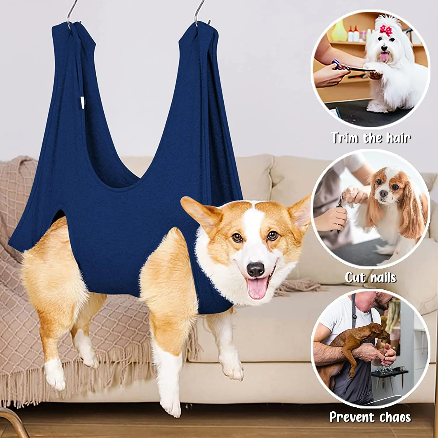 Pet Grooming Hammock Pet Nail Clip Bag For Grooming Dog Cat Grooming Bag With Hangers And Fixing Pets