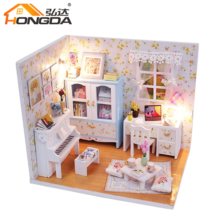Small DIY Dollhouse 3D Wooden Mini Doll House
