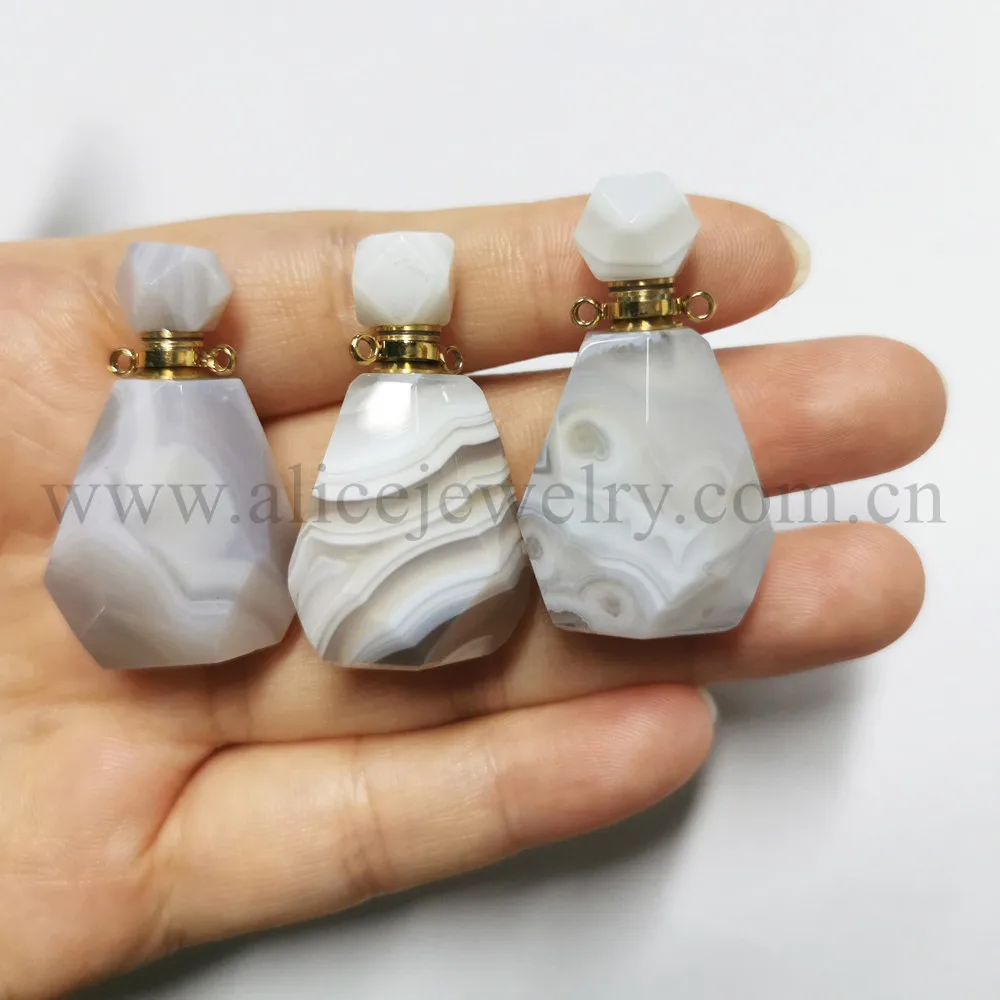 WX1170 Natural gemstone  perfume bottle pendant wholesale