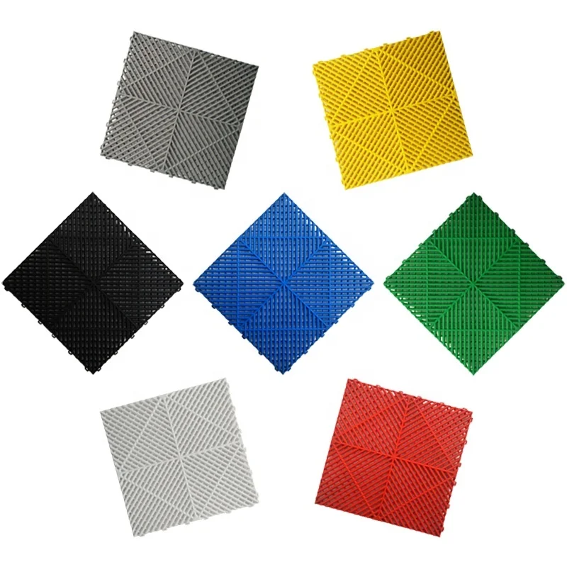 Strength car garage floor grate plastic modular interlocking tiles pvc garage floor tiles