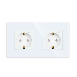 Bingoelec Tuya Smart Double Wifi RF433 remote function European wall schuko socket Type F with led indicator