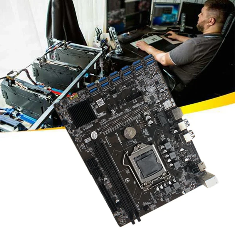 Абсолютно Новый LGA1151 B250C материнская плата 12xpcie для USB3.0 слот графического процессора поддержка DDR4 оперативная Память