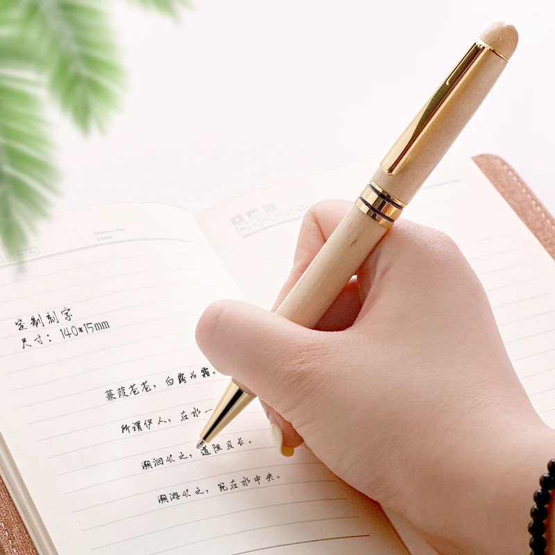 Hot Sale Eco-friendly Wooden Custom Promotional Ball Pens With Printed Logo Printed For Gift
