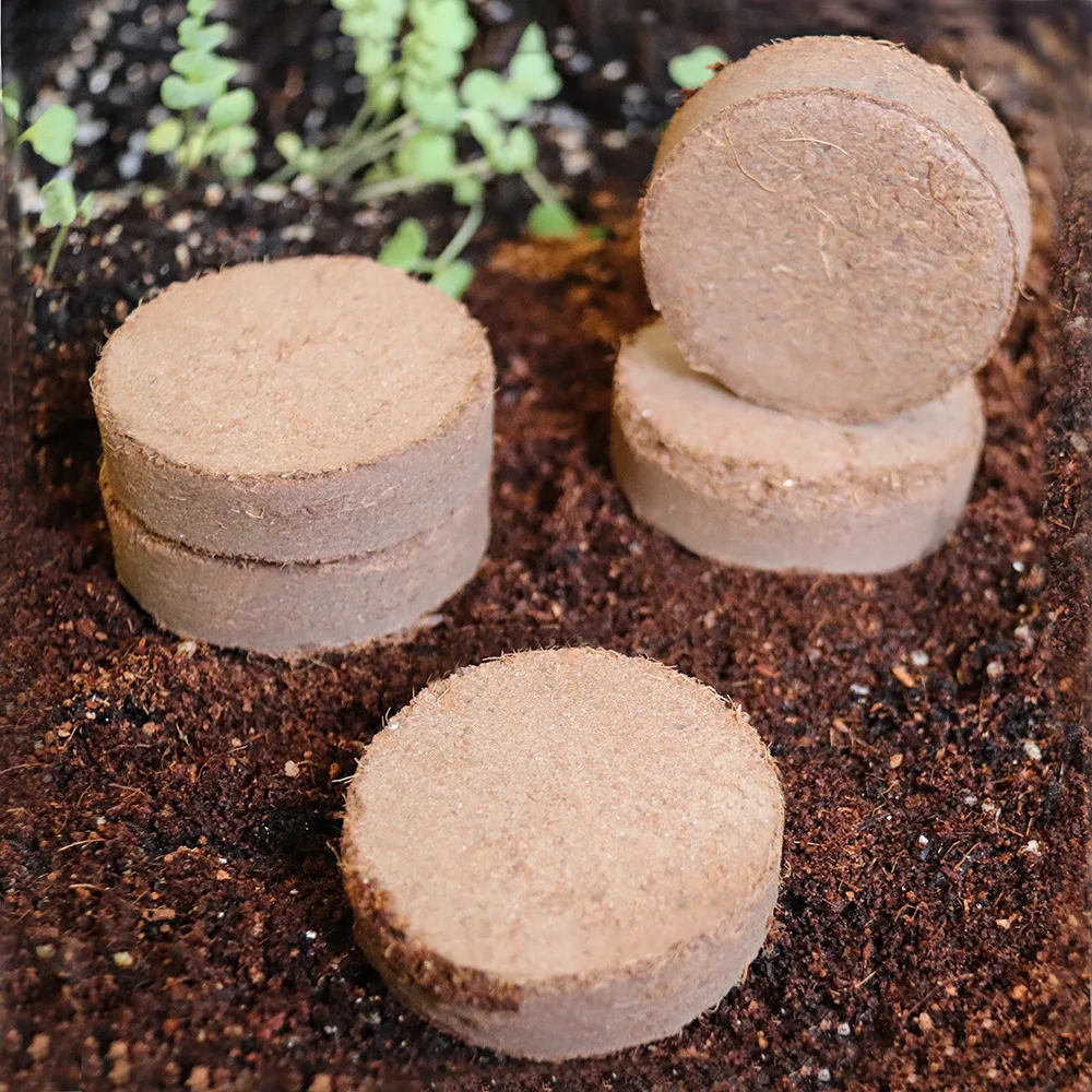 E3 5pcs New Product For Plants 2024 Garden Grow Seeding Coco Peat Tables Coco Peat India Coco Peat Soil