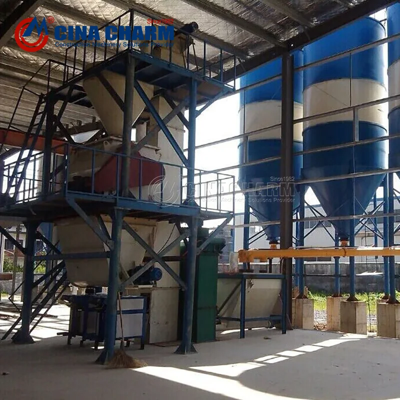 Factory Sale Dry Powder Mortar Production Line Wall Putty Skim Coat Sand Cement Mixer Ceramic Tile Adhesive Manufacturing Plant