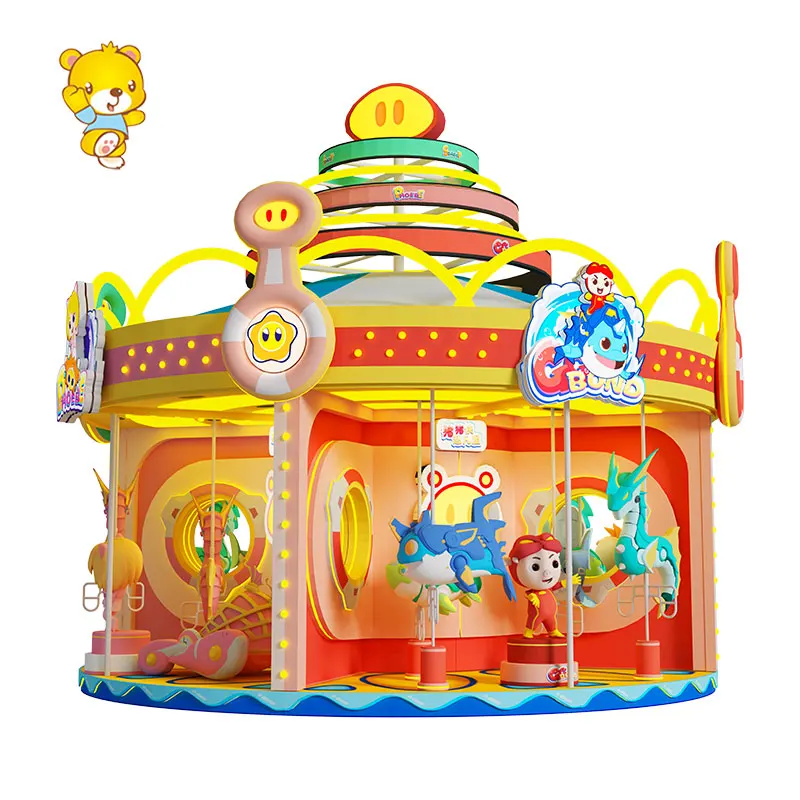 Amusement Large Equipment Kid Ride Merry Go Round 16 Seats House Hope Carousel Kid Ride for Sale