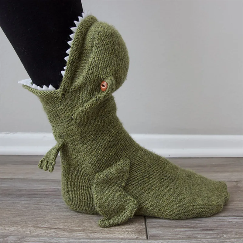 New Trend high quality Dinosaur Red Dragon Jurassic World Knitted Wool Fun Socks Fashion
