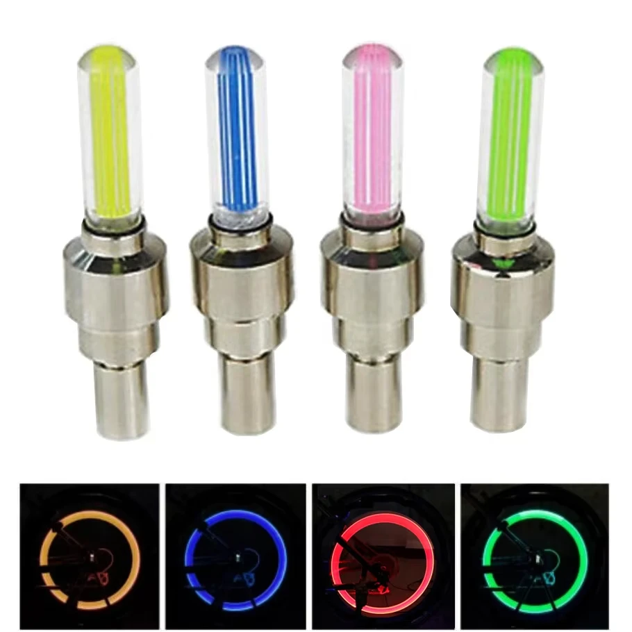 bike light with no battery mountain road bike bicycle lights LEDS Tyre Tire Valve Caps Wheel spokes LED Light