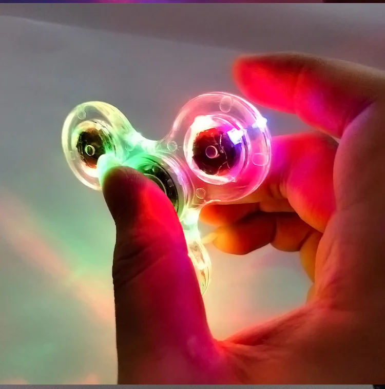 AF Custom Logo Anti Stress High Quality Led Light Hand Spinner Fidget Toys Led Fidget Spinner Led Light-Up Toys Fidget Spinners