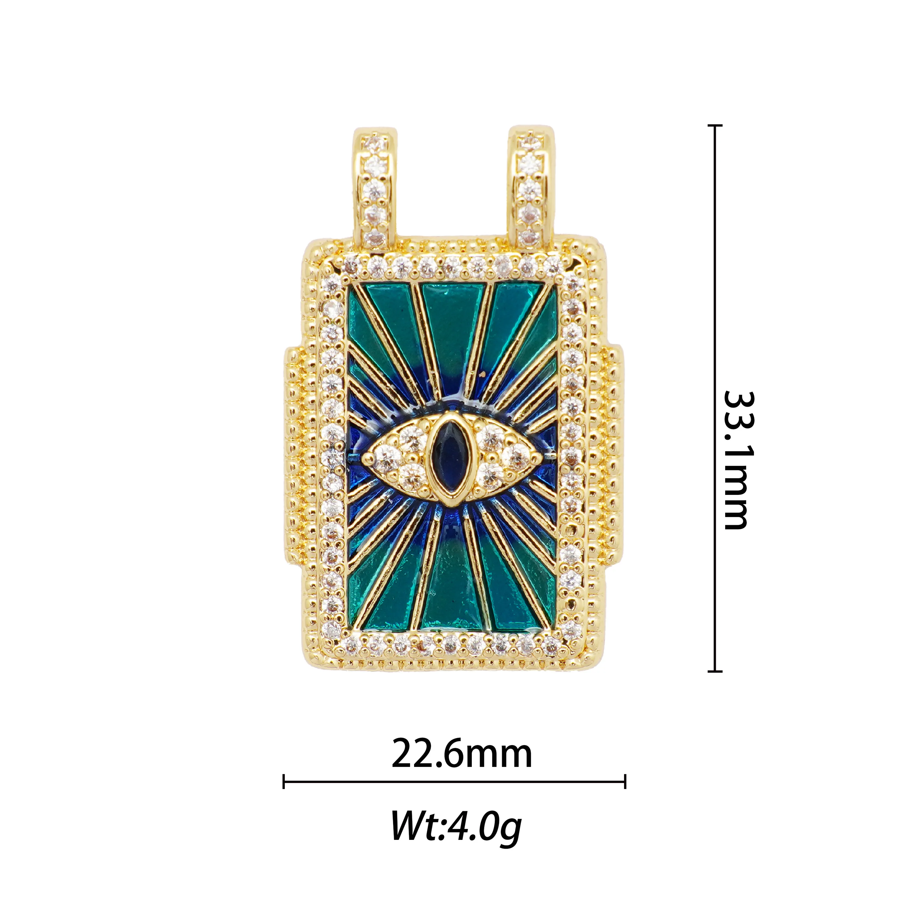 Nontarnish wholesale diy  Stainless steel eyes diamond pendants charms for jewelry making