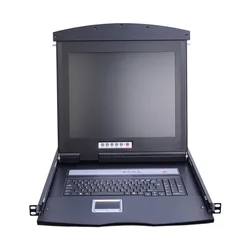 New Arrive CE FCC 1280*1024@60HZ 4 Port DVI KVM Switch With 17 Inch Screen