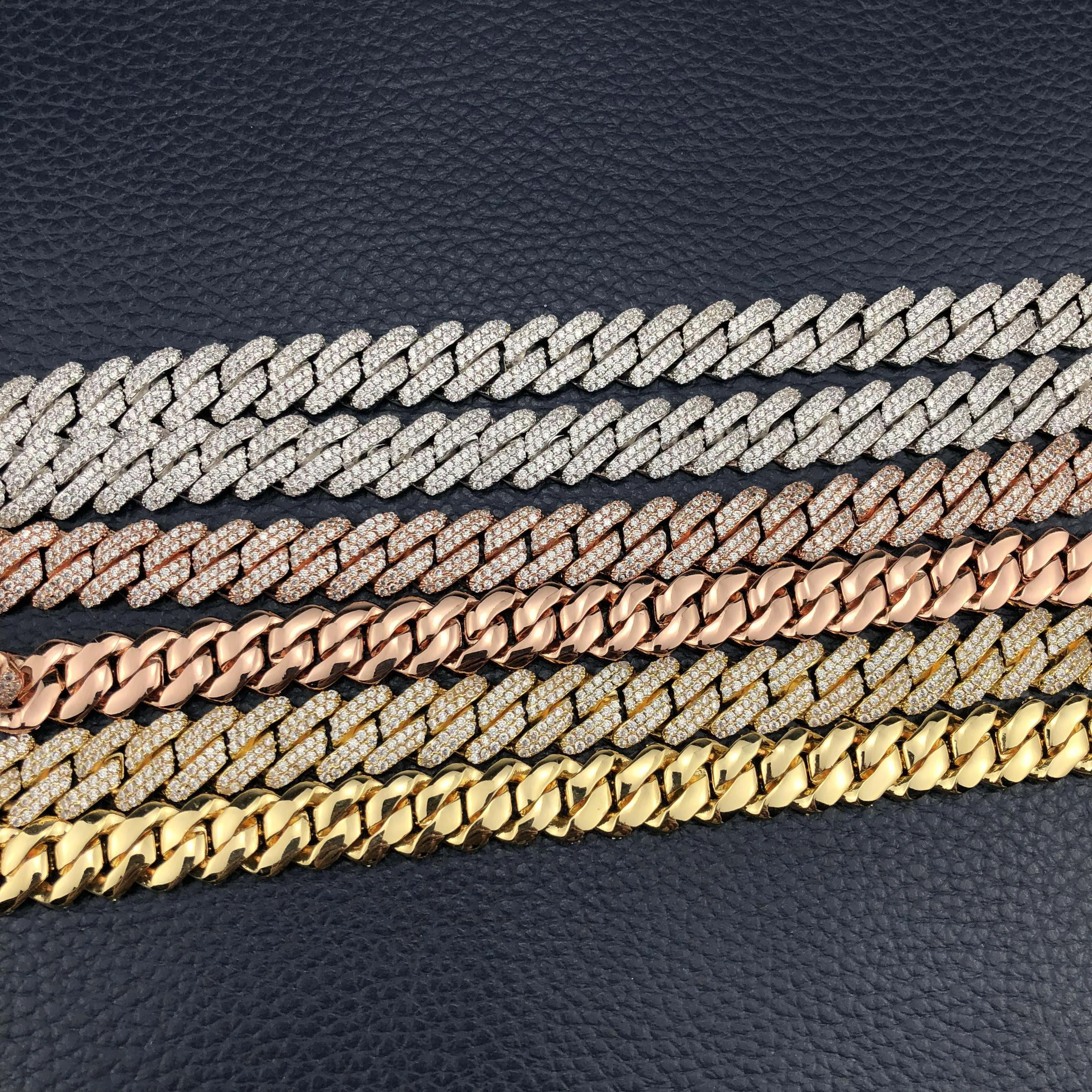 Новые мужские масок diamond gold Майами КУБИНСКИЙ звено цепи 18k золотая цепочка ожерелье