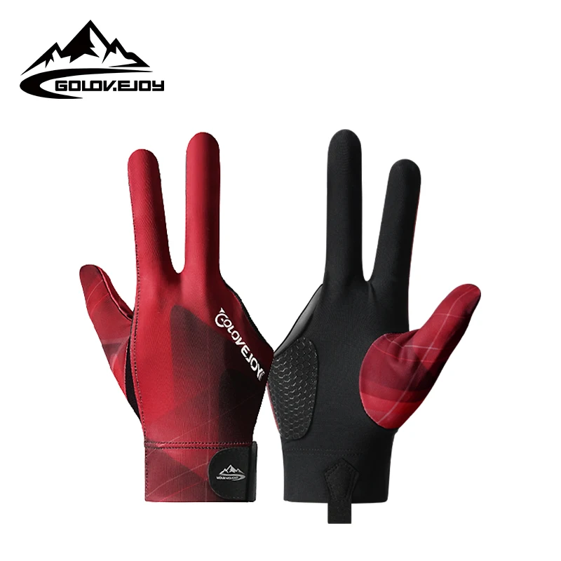 Indonesia XG76 Custom Durable Non-slip Breathable 3 Finger Billiard Accessories Snooker Gloves for Professional Table Player