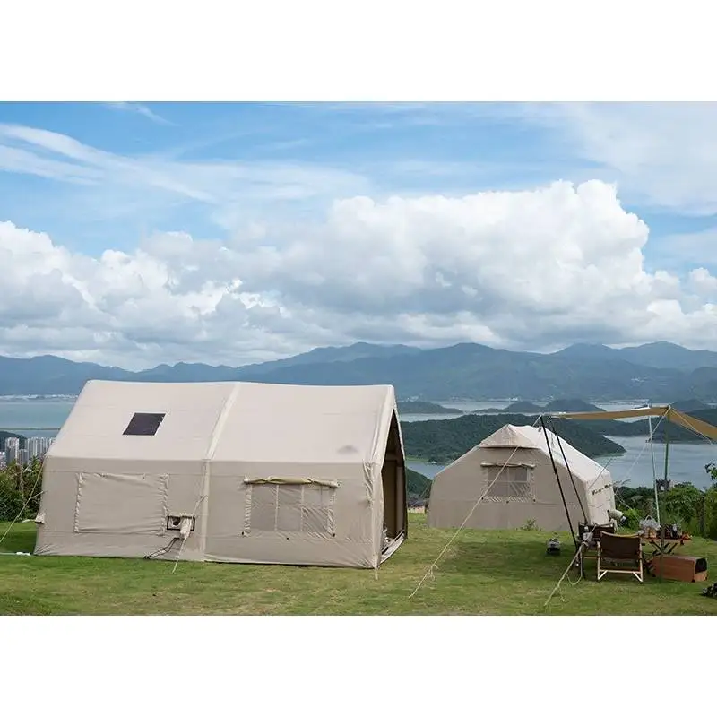 Hot sale Multi Customized Size Oxford Bell Tent Portable Outdoor Air Tube Arabic Tent Inflatable Camping Tent