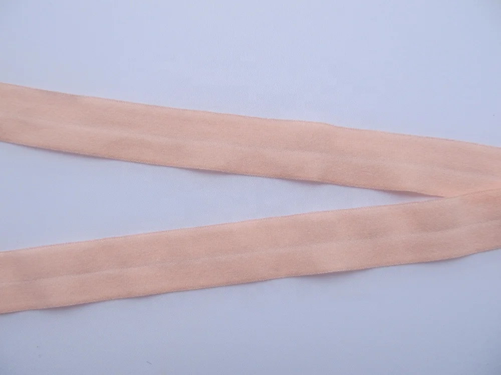 Hot sale custom colors 20mm lycra tape fold over elastic binding tape for down jacket