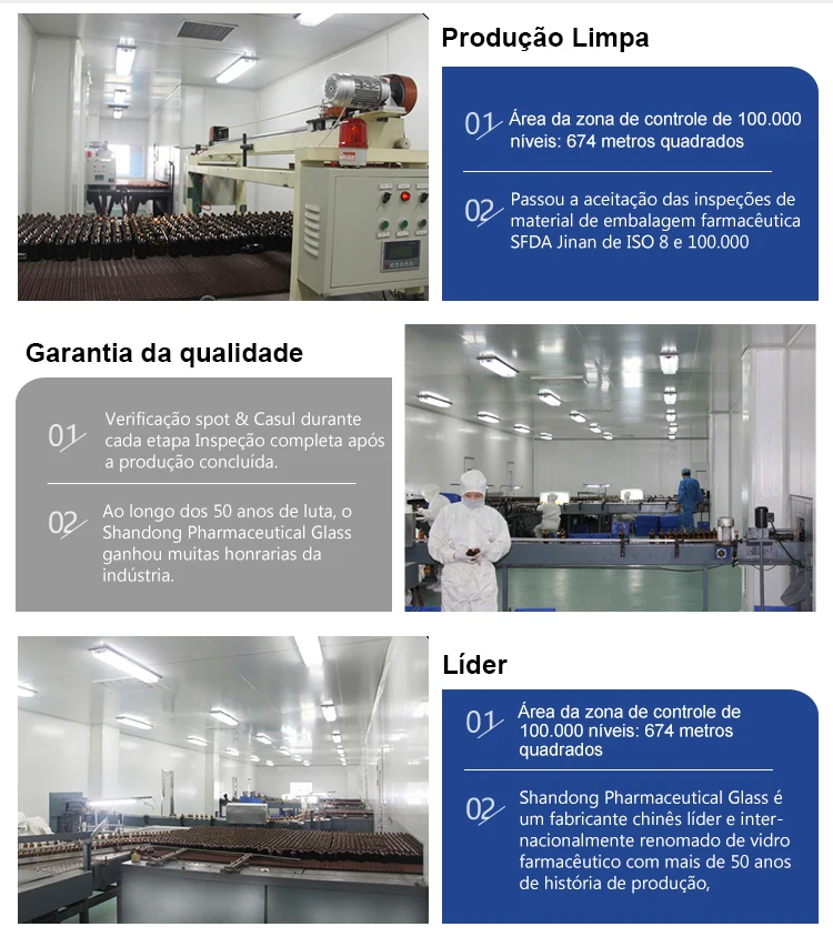 Series sizes of Neutral Borosilicate Glass Tubes produced for USP TYPE I glass ampoule and glass tubular vial