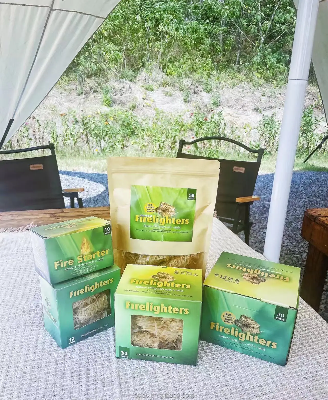 best price  wood wool Firestarters 8-10-Minutes Burning Time for BBQ grills  camping  charcoal