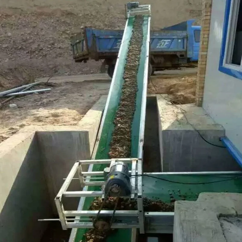 chicken farm poultry litter manure removal conveyors