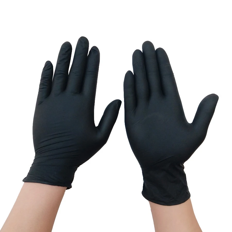 SMART Black Disposable Nitrile Household Rubber Working Kitchen Branded 4.0g Weight Gloves