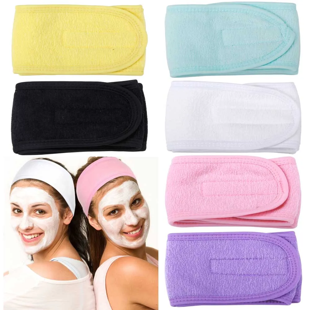 Factory Wholesale Soft Elastic Make Up Wash Face Cosmetic Headband Spa Bath MakeUp Hair Band