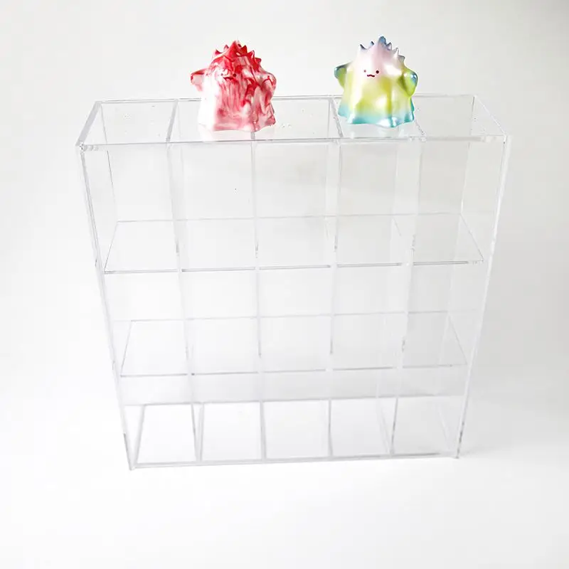 Spring Sgn Dustproof Pop Mart Blind Box Series Mini Figures Acrylic Display Rack Organizer Storage Box for Toy Collection