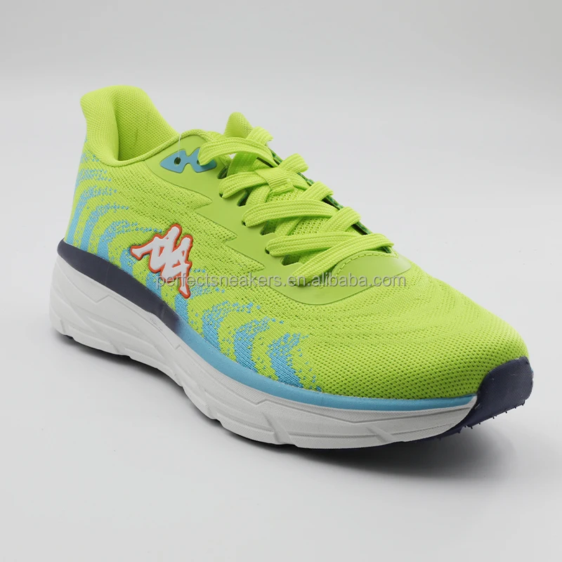 Breathable Mesh Fabric Light Color Cushion Soft Sole Customized Running Shoes Anti Slip Sole Designer Running Sneakers Supplier