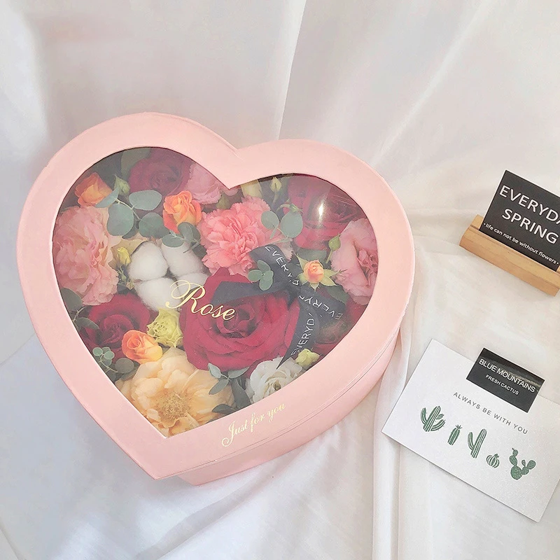 Shipping For Chocolate Book Printing Decorative Flower Makeup Beauty Shoe Boxes With Custom Logo Heart Shape Gift Paper Box