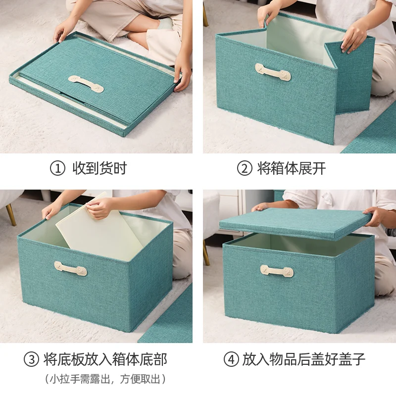 Storage boxes for clothes with Handles Closet Bedroom Drawers Organizers Cloth Organizer Storage Boxes fabric drawer