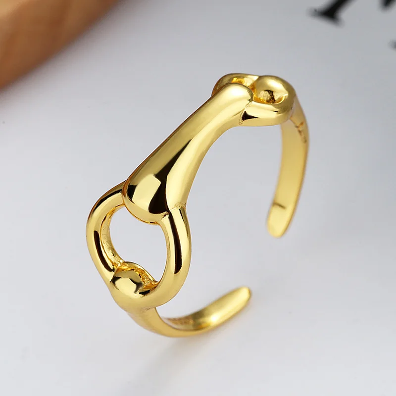 VANA Geometric Hollow Silver Ring Hip-Hop Fine 925 Sterling Silver Casual Adjustable Rings Asymmetric Styles Ring Jewelry Set