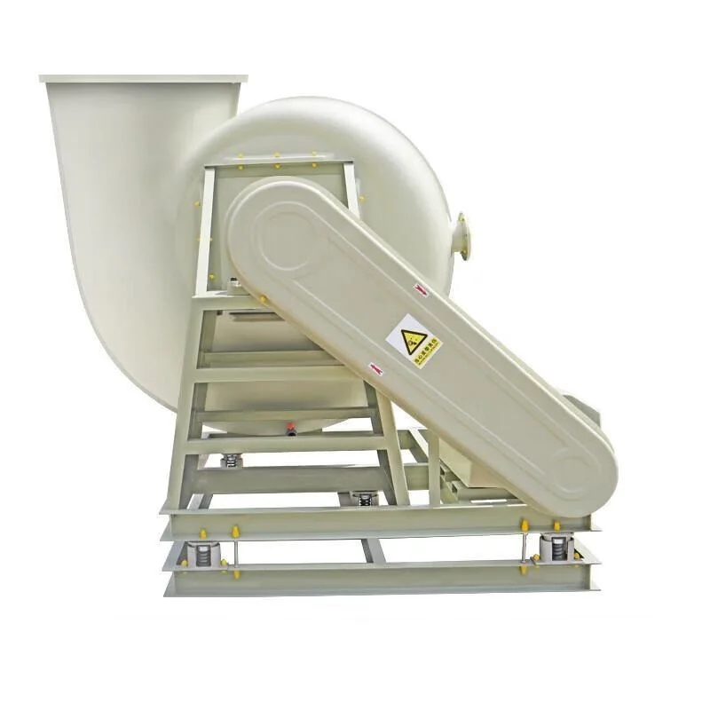 High Efficiency Industrial Chemical Resistant  FRP Fiberglass Centrifugal Ventilation Fan With FRP Backwards Impeller