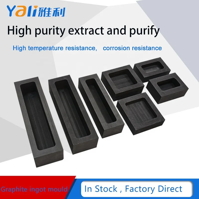 Factory Price Graphite Crucible Ingot Molds for Precious Metal Gold Silver Copper Bar Casting Customized Carbon Moulds