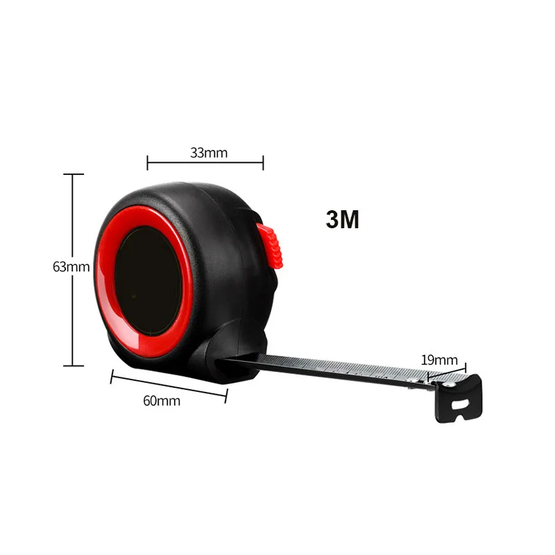 NEW 3M/5M/7.5/10M logo custom high-precision automatic black red case steel tape measure
