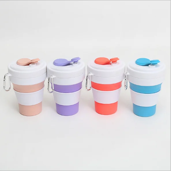 Bpa Travel Mug Wholesale Collapsible Silicone Cup Customized Color Silicone Water Cup