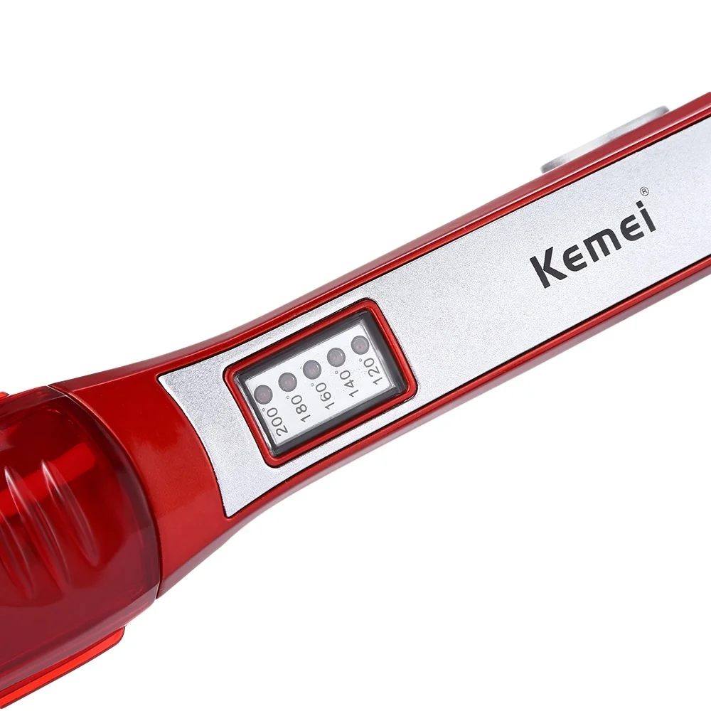 Kemei-3011 Электрический паровой выпрямитель для волос Выпрямитель Расческа выпрямления утюжок прямые волосы индикация температуры Инструменты