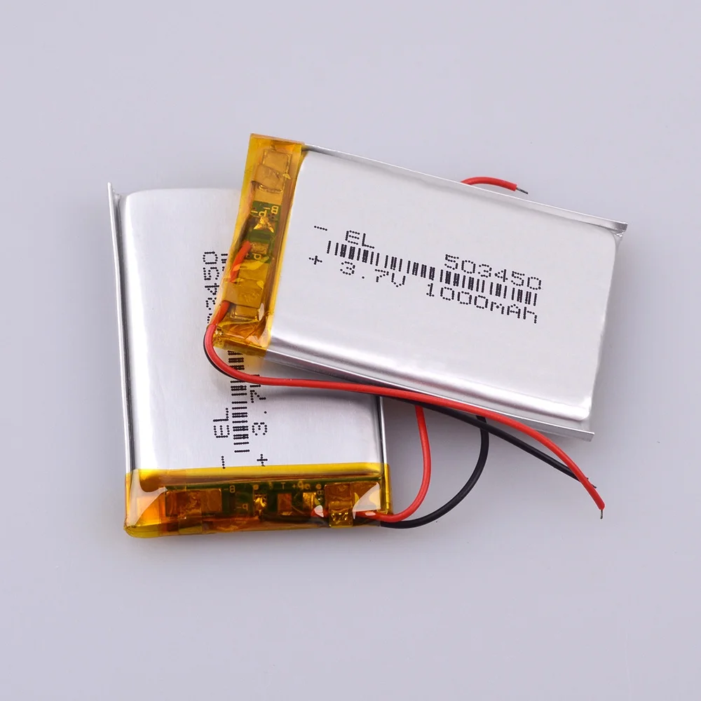 Polymer Lithium Rechargeable battery 1000mAh 3.7V 503450 102050 for headset smart watch GPS PDA MP5 Li-ion Lipo battery