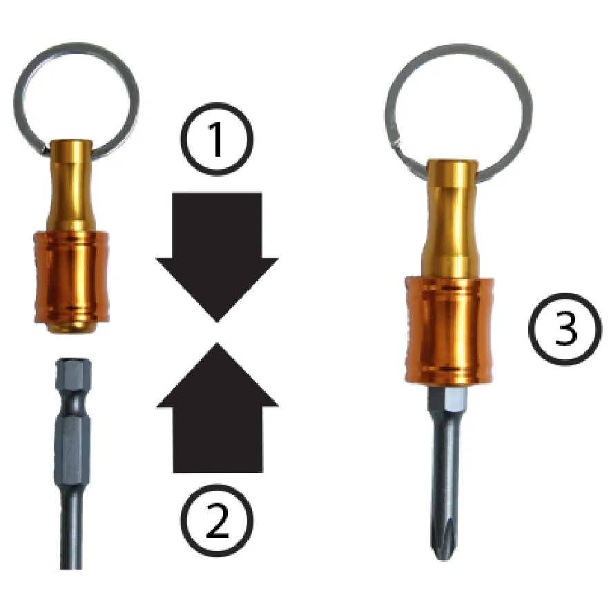 Screwdriver bit Nut Driver Drill Bit Carrying Bit holder Keychain Set Buy to get FREE GIFT