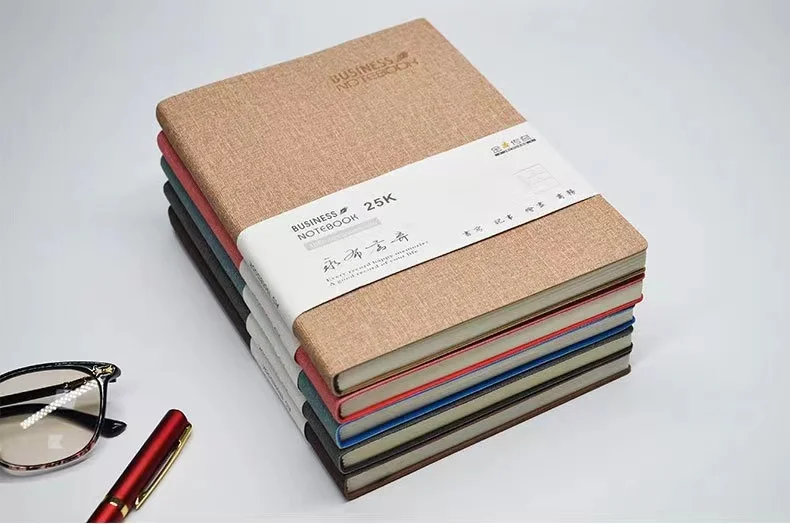 Hot Selling Private Label Diary Notebook A5/A7/B5 Size 80gsm Paper  Cotton Hardcover Business Notebook For Business Man