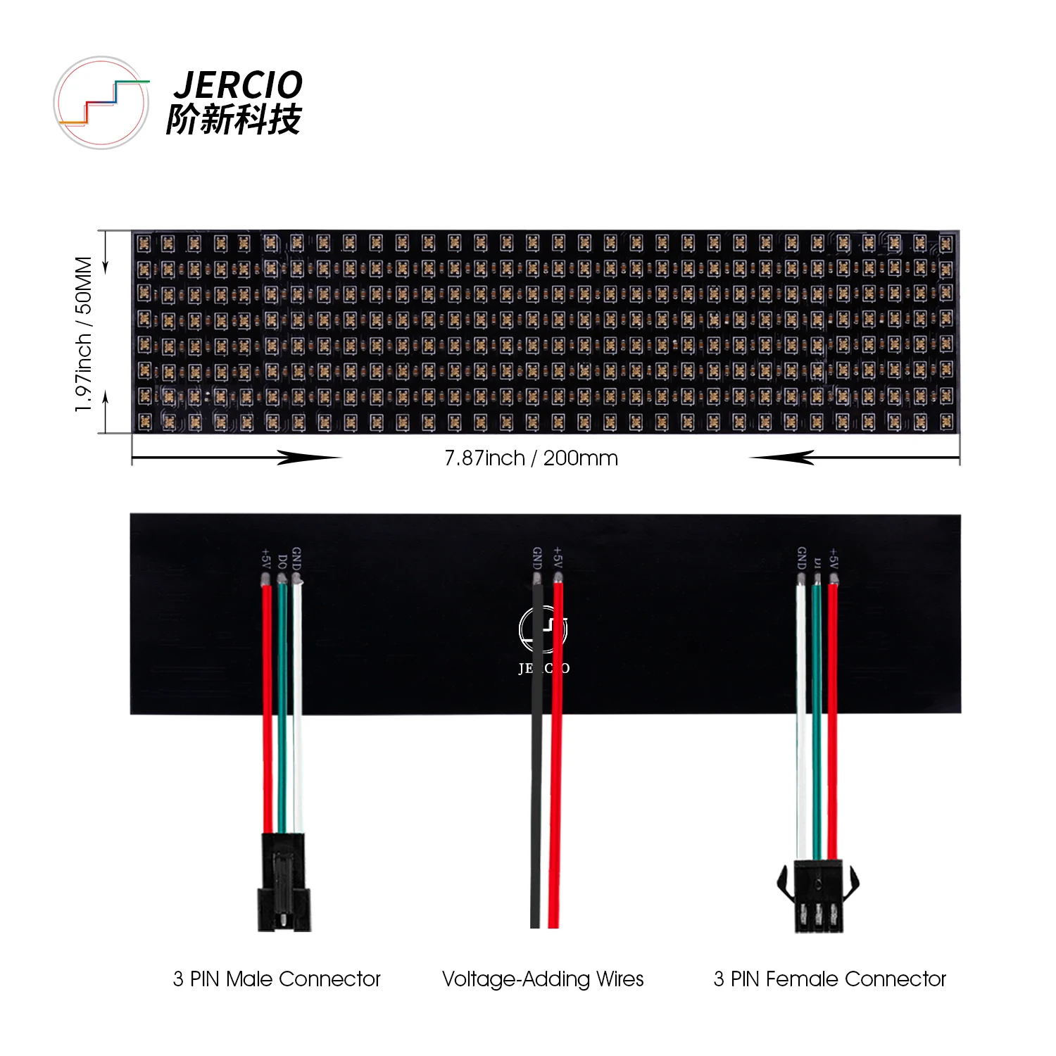 Jercio XT1511 SMD2020 RGB SK6812 WS2812b 8*32  LED pixels panels for indoor video display