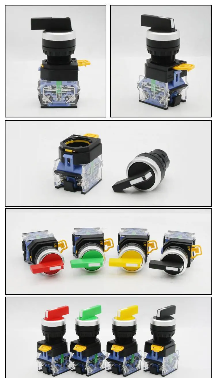 Momentary latching la38-11XB la38 series Knob with long handle 22mm non illuminated push button switch