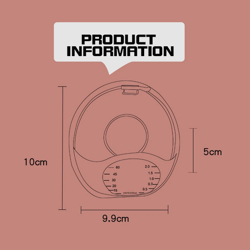 factory OEM custom Food Grade hands free suction Breast Milk Collector Silicone wearable breast pump manual