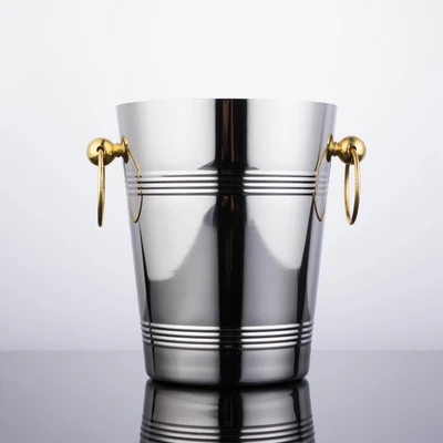 
High quality metal tin ice bucket beer ice bucket stainless steel 201/304 wine champagne beverage cooler for hotel bar 