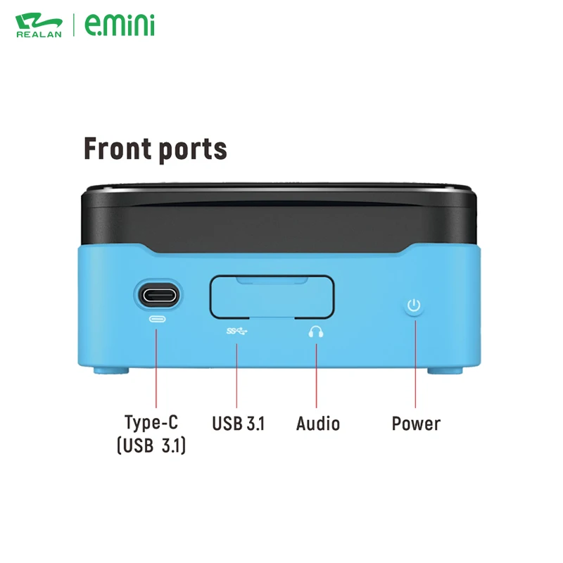 Realan mini pc diy barebone i7 for 4k video with integrated graphics card 8/16/32 GB RAM SSD