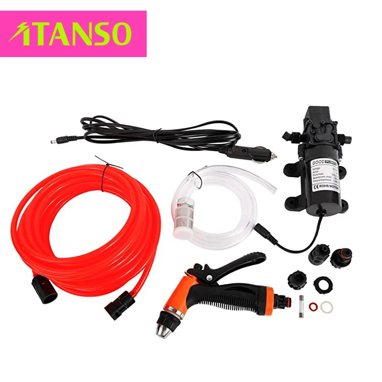 Portable High Pressure Car Washer Pump DC 12V 100W Self-Priming Quick Car Cleaning Wash Pump