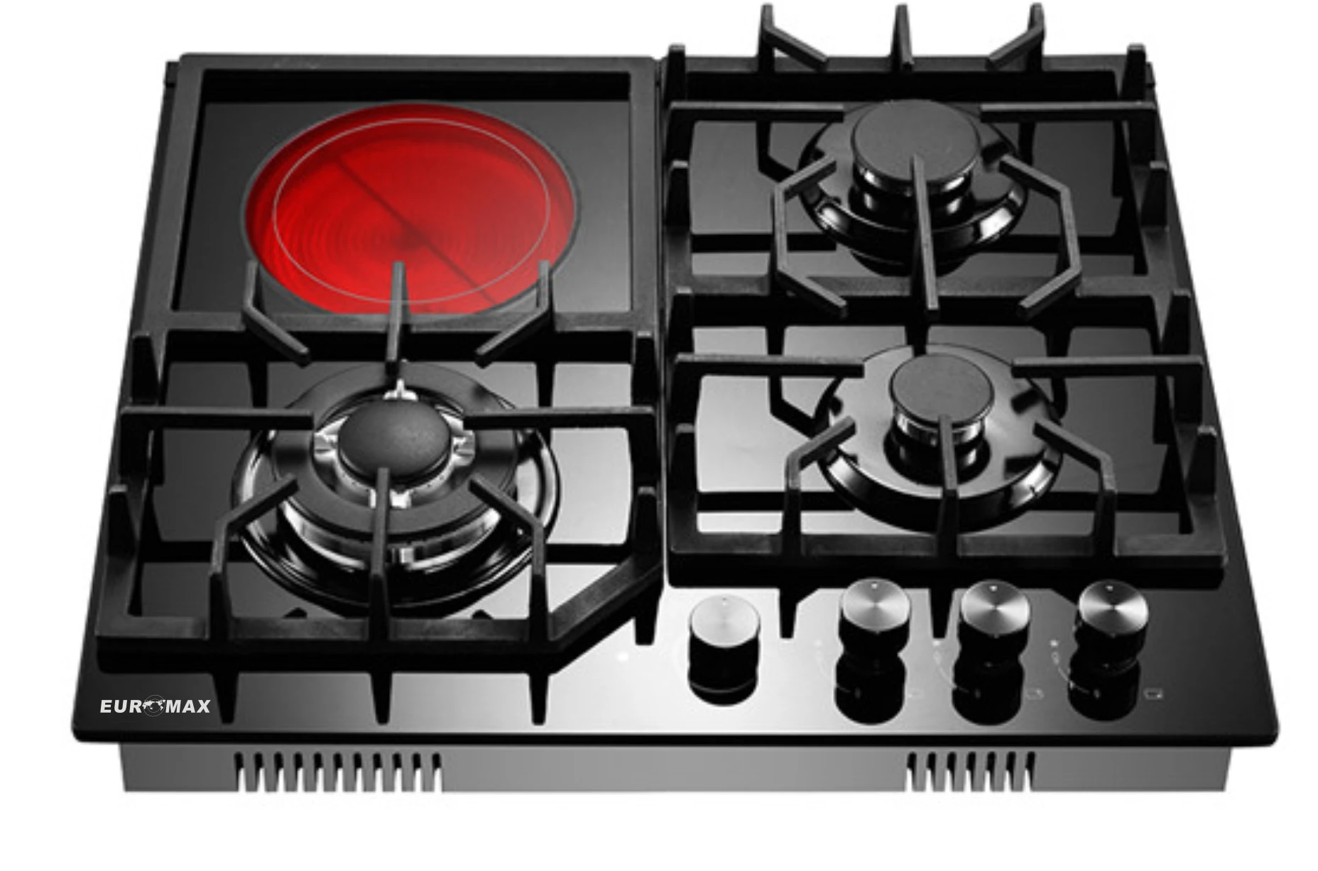 Hot selling household stainless steel gas hob 3 gas 1 electric burner